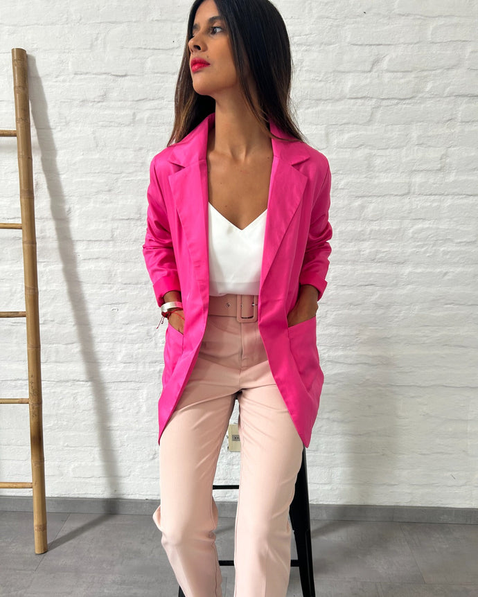 BLAZER LARGO CON BOLSILLOS