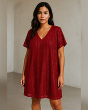 Cargar imagen en el visor de la galería, VESTIDO TUNICA LENTEJUELAS PLUS SIZE
