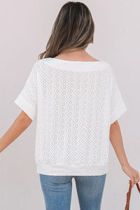 BLUSA BRODERIE MANGAS CAIDAS