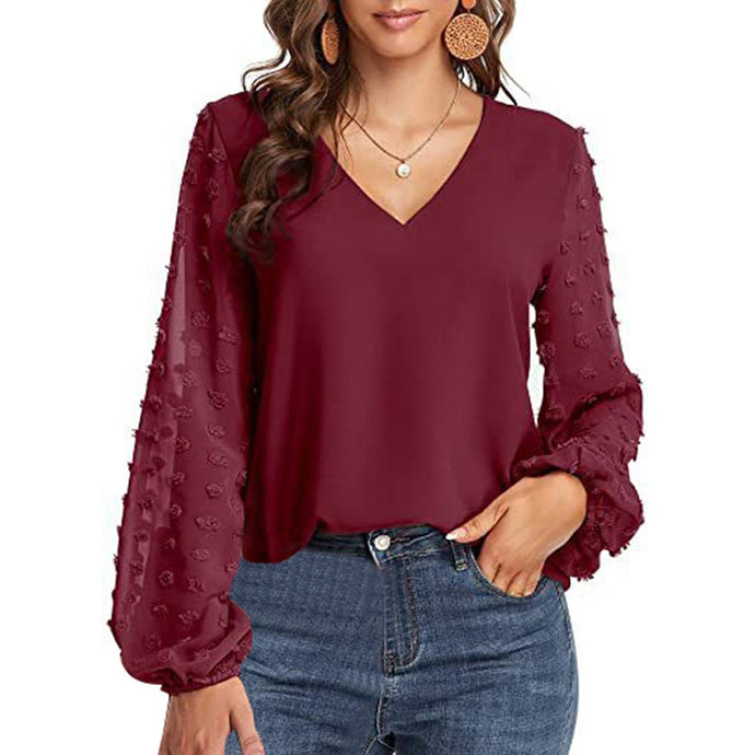 BLUSA GASA MANGAS PLUMETI