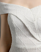 Cargar imagen en el visor de la galería, VESTIDO LARGO LENTEJUELAS FORMAS HOMBROS CAIDOS
