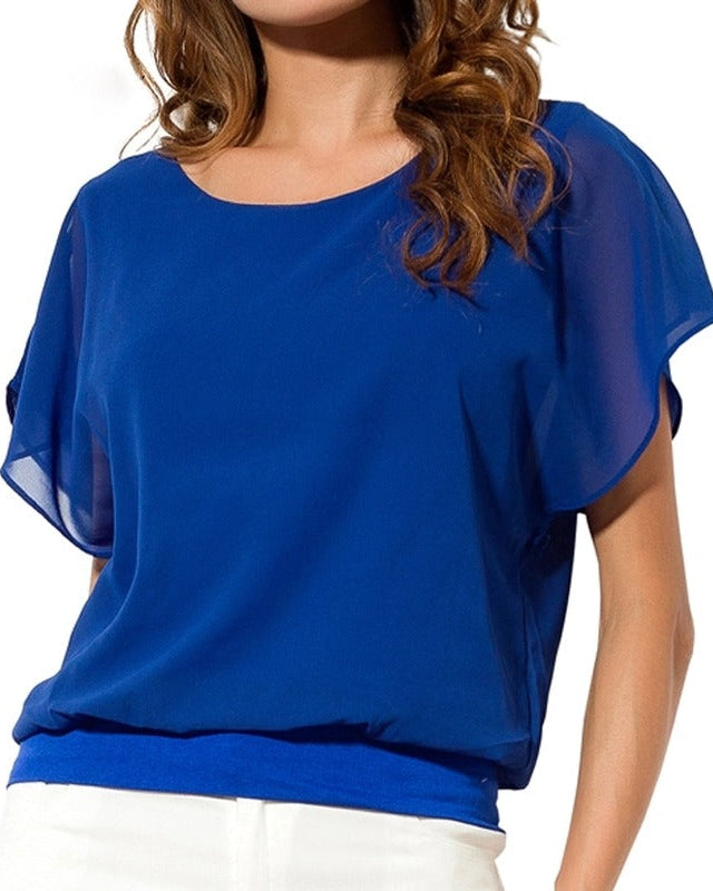 BLUSA GASA CON CINTURA TALLE GRANDE