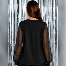 Cargar imagen en el visor de la galería, BLUSA BRILLOS TUL TALLE GRANDE
